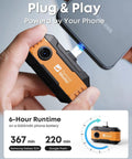 P1 Thermal Imaging Camera For USB C Phones And Tablets Works With Android And iPhone Orange Color With Extended 19 Inch Cable For No Fuss Field Heat Mapping And Quick Smartphone Setup, USB-C connected to phone