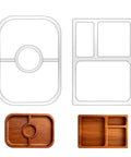 Professional Two Piece Valet Tray Router Templates For Busy Workshops Heavy Duty 5MM Tracing Guides That Lock Down Quick And Stay Put Sweet Kitchen Milling Stencils showing two acrylic templates and two wooden trays.