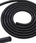 6.6 Ft Silicone Vacuum Hose For Automotive High Temperature 130 PSI Three Eighths Inch Inner Diameter 10mm Outer Diameter 16mm Black 2 Meters Long Heavy Duty Flexible Hose For Intake Boost Tubes And Evap Lines coiled on white background
