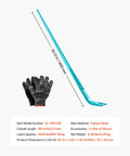 Monster Pry Bar With 52.5 Inch Carbon Steel Handle For Demolition And Concrete Teardown Heavy Duty Crowbar 2000lbs Prying Capacity shown with gloves