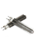 Top Shelf Square Fin Heater 230V 40x80mm Stainless Steel Electric Oven Heating Element with fins for efficient air circulation.