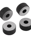 Four spare wheels for Spring Loaded Knurl Tool For Mini Lathe, 2 cm size, featuring CR15 steel construction for precision-knurling.