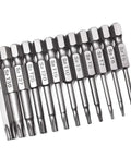 Huge 12 Pc Torx Security Screwdriver Bits Set With Magnetic Drill Drivers For Tough Jobs Including T5 T6 T7 Up To T40 Sizes In Durable S2 Steel, 12-piece S2 steel Torx bits set with T5-T40 sizes