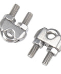 Stainless Steel Wire Rope Cable Clip Clamp M5 3 16th Inch Set Of 20 Durable Waterproof Fasteners with Anti Slip Groove