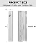 Sturdy Aluminum Travel Toothbrush Case With Dual Ventilation, dimensions 8.3x1.3 inches, lightweight design, Slim Silver Finish