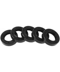 Five pack of high pressure rotary shaft oil seals in black