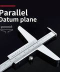 0-200mm Depth Gauge Vernier Caliper For Tight Spaces With Hook, Built Tough Precision Measurement Tool on black background