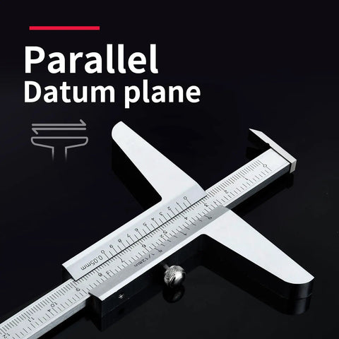0-200mm Depth Gauge Vernier Caliper For Tight Spaces With Hook, Built Tough Precision Measurement Tool on black background