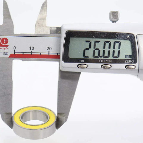 Caliper measuring Ceramic Hybrid Radial Bearing 15X26X7Mm 152672RS Stainless Steel for bicycle hubs