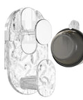 Grippy Wall Mount Hook With Heavy Duty Adhesive Strip No Stress Drilling Required, clear resin hook with adhesive backing for tiles.