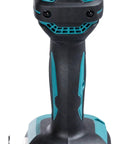 Badass Compact 18V Cordless Driver Drill Body Only Equipped With Heavy Duty Metal Gears And Twenty Two Clutch Settings Providing Knockout Torque For Serious Job Site Grind front view with battery holder.