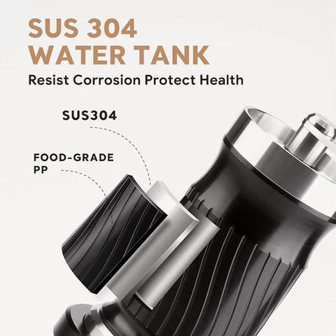 Dope Portable Manual Espresso Maker With 12 Bar Pressure Handheld Coffee Press No Cord Hassles Pre Infusion Brewer shown with SUS 304 water tank.