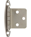 Satin Nickel Cabinet Hinges For 25 Cabinets Pack Fifty Hinges Non Self Closing Free Swinging Variable Overlay Flush Mount Semi Concealed Steel