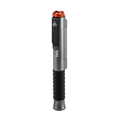 Big Larry 3 Work Light With 600 Lumens, 7 Light Modes, 3 In 1 Magnetic COB Task Lamp And LED Flashlight, steel pocket clip visible