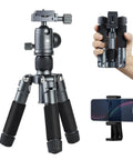 Compact Mini Desktop Tripod For DSLR, Mirrorless Camera, Phone And Action Cam With 360 Degree Ball Head, 20 Inch Aluminum Stand