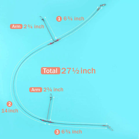 Catfish Fishing Leader High Low Rig With Double Drop Wire Leader And Snap Swivel Stainless Steel Beefed Up Heavy Duty Tackle
