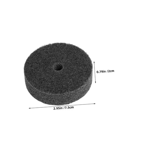 Nylon Polishing Wheels Set Six Pieces 10mm Hole For Metal Buffing Car Detailing Stone Finishing And Grinding Machines To Make Everything Shine Real Nice, 75mm diameter polishing wheel with a 10mm bore hole.
