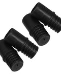 Threaded Tip Replacement Multi-Tool Adapter Set, Pro-Grade, 4 Pack, 22mm Black Plastic Quick-Install Broom Handle End Connectors