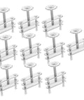 30 Piece Lab Tubing Clip Set With Flow Control Hose Clamps And Screw Clamp Tools, showing metal clamps with spiral handles.