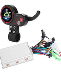 36V Brushless Motor Controller Using Sine Wave Technology And Clear LED Display for Electric Bikes, showing sleek display and wiring.