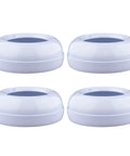 No Drama Replacement Screw Ring Collar For Natural Baby Bottles Four white screw ring collars BPA free, ideal for quick nursery swaps.