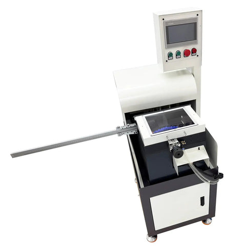 Automatic CNC Rotary Cutting Off Machine Workhorse With One Point Five Seven Inch Wide Clamping Range For Tungsten Steel HSS Iron Copper Aluminum 110V 1500W High Power Cut Tool For Precise Fast Clean Cuts Built For Durable Heavy Duty Performance In Metal, CNC control panel