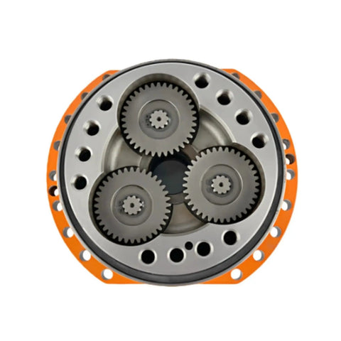 Heavy Duty 6 Axis Robot Reducer Joint Optimized For IRB6640 showing four gear assemblies in circular design with orange casing.