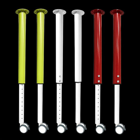 Slick Stainless Steel Furniture Legs Set Of 4 Featuring Quick Telescopic Height Adjustment For Heavy Duty Sofas Cabinets And TV Stands That Level Out Fast With Zero Fuss In A Modern Style - green, white, red colors, adjustable height.
