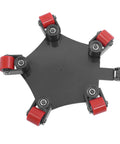 Heavy Duty Machinery Mover Dollies With 360 Degree Swivel Rollers And Massive 4400lbs Capacity built like a tank with red PU rollers.