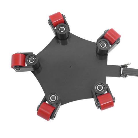 Heavy Duty Machinery Mover Dollies With 360 Degree Swivel Rollers And Massive 4400lbs Capacity built like a tank with red PU rollers.