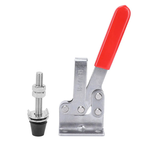 Horizontal Toggle Clamp Stainless Steel 500 Lb Holding Capacity For Welding And Positioning With Arrow Storage Case Pro Grade