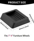 Grippy Silicone Furniture Pads For 1 To 4 Inch Wheels Keeps Office Chairs Beds And Couches From Sliding On Carpet Or Hard Floors Protects Surfaces With Durable Caster Cups Safe Non Slip Grips 5 Pack shown in size 3.15 x 3.15 x 0.75 inches.