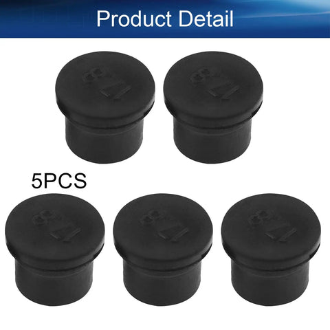 Rubber Stopper For 17.8mm Hole Seal And Cable Gland Enclosures 18x22mm Black 5 Pack, top view