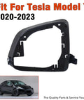 High Octane Right Side Reverse Mirror Housing And Rearview Door Wing Frame Replacement For Tesla Model Y 2020 To 2023, black shell