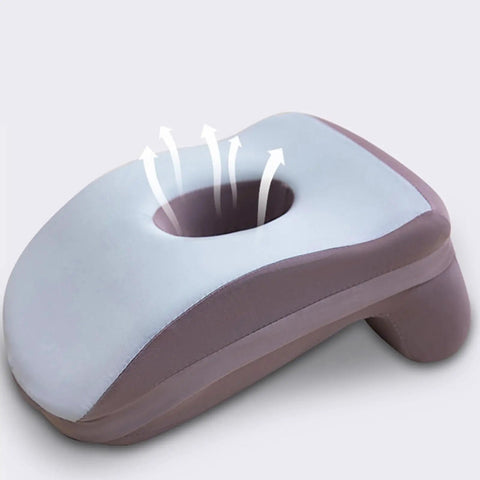 Cooling Memory Foam Napping Pillow With Ice Cloth Cover For Office Snoozes And Face Down Comfort Ergonomic Neck Support Multiuse Pillow