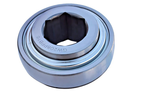 Heavy Duty Drive Train Disc Harrow Bearing for Farm Harrow With Triple Lip Seals On Both Sides, 1 1/4 Inch Hex Bore, GW208PPB16