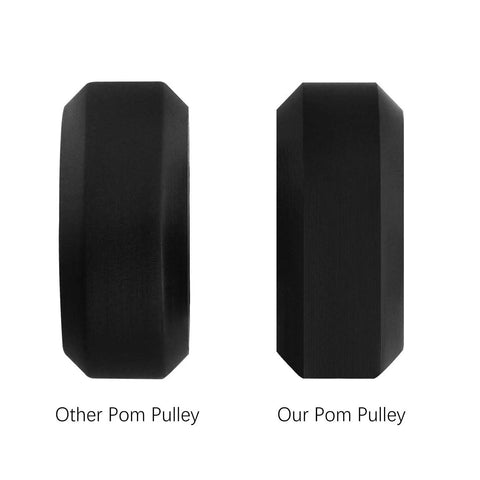 Comparison of other POM pulley and "26pcs Pack POM Pulley Wheel Set For 3D Printers, Black Polycarbonate 625zz Bearings, Wear-Resistant..."