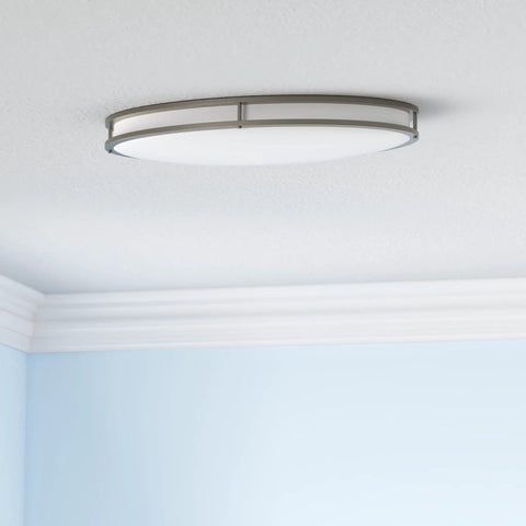 Dope Oil Rubbed Bronze LED Flush Mount Ceiling Light, Oval, 32 Inch, 4000K Cool White, Energy Star in modern room setting