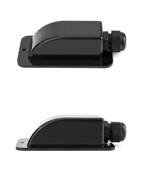 Side view of 4 Pack IP68 Solar Cable Entry Gland, Waterproof ABS 1 Way Cable Housing for RV, Caravan, Marine & Solar Panel Roof.