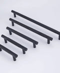 10 Pack 5 Inch Matte Black Kitchen Cabinet Handles Knurled Cabinet Pulls For Cabinets And Drawers Durable Metal Construction Center To Center 5 Inches Overall Length 6.2 Inches Projection 1.3 Inches Corrosion Resistant in various sizes