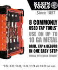 8 Piece Drill Tap Tool Kit For Aluminum Brass Copper Plastic And Mild Steel, Tap Deburr And Drill In One Step case view