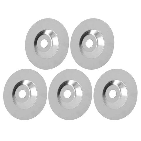 Ycauty 5 Pack Of 4 Inch Diamond Abrasive Discs For Premium Polishing And Deburring On Metal Wood Plastic With Tough Bowl Grinding Wheels That Last, silver discs.