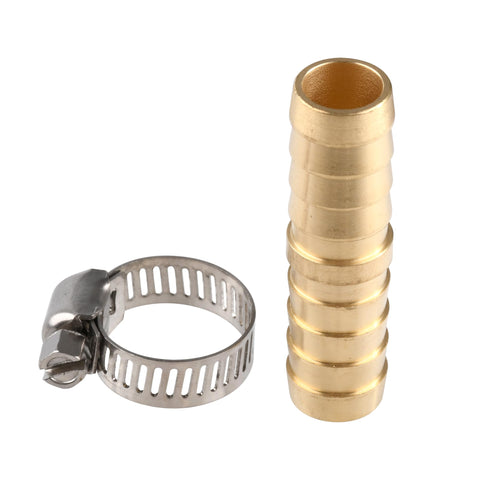Brass Hose Joiner Repair Kit 3 Pack Half Inch Hose Mender With Stainless Steel Clamps Leakproof Barbed Coupler for Garden Hose Repair