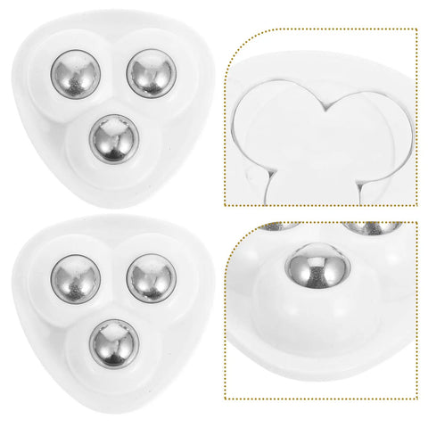 Total Game Changer For Moving Bedroom Sets With Eight Heavy Duty Swivel Casters And Strong Peel And Stick Pads. White swivel caster unit with ball bearings.