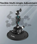 6 Inch Suction Cup Mount With Ball Head Magic Arm showcasing multi-angle adjustment for action cameras.