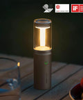 Rechargeable Outdoor Rugged Camping Flashlight Three In One Lantern With 3100mAh Power IP66 Waterproof Tent Light on table