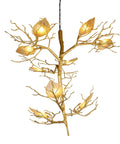 Make Your Spot Hit Different With This Top Notch Nine Light Art Branch Ceiling Pendant Light Featuring Chinese Zen Inspired Hanging Design And Durable Metal Build in gold leaf style.