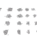Massive 1200 Pieces 304 Stainless Steel Phillips Flat Head Self Tapping Screws Assortment Kit with 24 Sizes M1 to M2.2 displayed