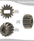 Close-up views of 2 Pack Pinion Gears 1315399 for 22 Inch Recycler and Personal Pace Lawn Mowers Replacement 1109417.