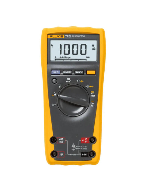Front view of Automotive Digital Multimeter With Large Backlit Display, Auto And Manual Ranging, Min Max Recording